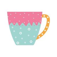 cup of coffee with different color and dots vector