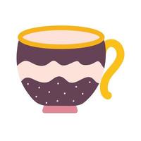 cup of coffee with different color and dots on a white background vector