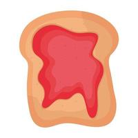 bread with jelly of a red color vector