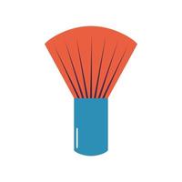 fan shaped makeup brushes on a white background vector
