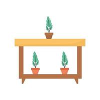 furniture with plants in it vector