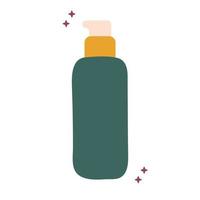 organic green locion bottle with sparks vector