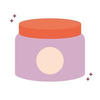 purple container for cream with sparks vector