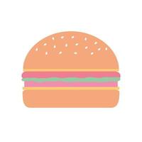 burger with cheese on a white background vector