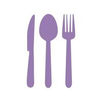 cutlery such as spoon, fork and knife vector