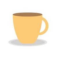 cup of dark coffee with a white background vector