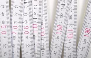 Wooden carpenter ruler photo