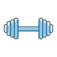 dumbbell with a blue color vector