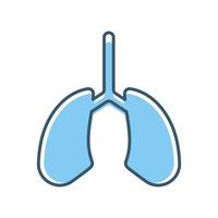 lung with a blue color vector