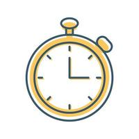 clock with a yellow color vector