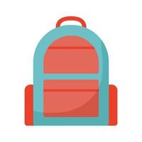 backpack with a red and blue color vector