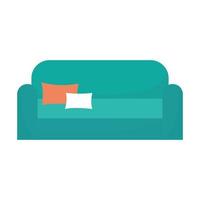 sofa with a green color vector