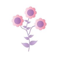 flowers with a ligth purple color vector