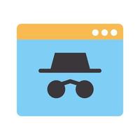 incognito symbol on a page web vector