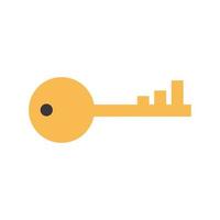 key with a yellow color vector