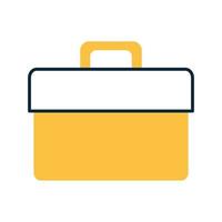 briefcase with a yellow color vector