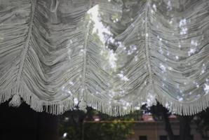 ancient white curtains photo
