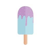popsicle with a blue and purple color vector