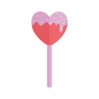 popsicle with form of a heart vector