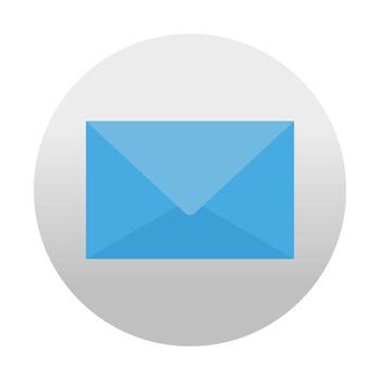 aplicación de mensajes dentro de una burbuja con un sobre vector