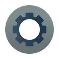 settings app inside a bubble with a one gear vector