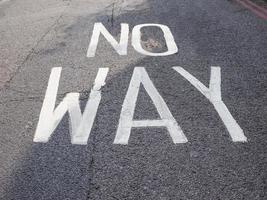 No way sign photo