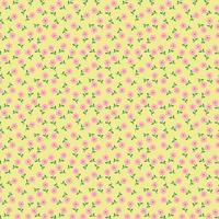 Sweet seamless pattern design of tiny flowers isolated on yellow background. Decorating for wrapping paper, wallpaper, fabric, backdrop and etc. vector