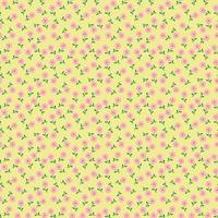 Sweet seamless pattern design of tiny flowers isolated on yellow background. Decorating for wrapping paper, wallpaper, fabric, backdrop and etc. vector