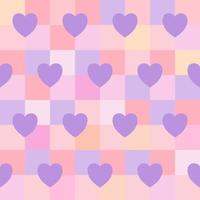 Sweet seamless pattern design of heart shapes in square frame. Decorating for wrapping paper, wallpaper, fabric, backdrop and etc. vector