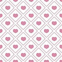 Sweet seamless pattern design of heart shapes in square frame. Decorating for wrapping paper, wallpaper, fabric, backdrop and etc. vector