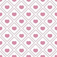 Sweet seamless pattern design of heart shapes in square frame. Decorating for wrapping paper, wallpaper, fabric, backdrop and etc. vector