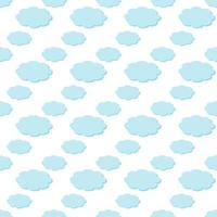 Simply flat pattern design of pastel clouds Thai floating on white background. Sweet decorating for wrapping paper, wallpaper, fabric, backdrop and etc. vector