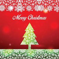 Merry Christmas Tree Background vector