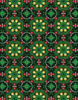 Christmas Pattern with Geometric Motifs vector