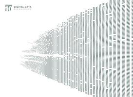 Abstract technology digital data square gray pattern pixel prespective background with copy space. vector