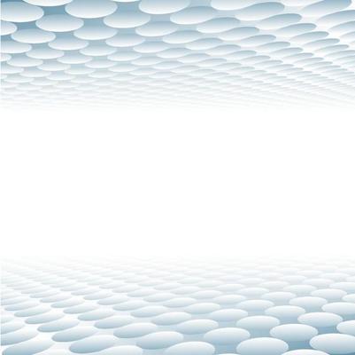 PrintAbstract 3D grid circle pattern texture blue and white perspective background. Vector illustration