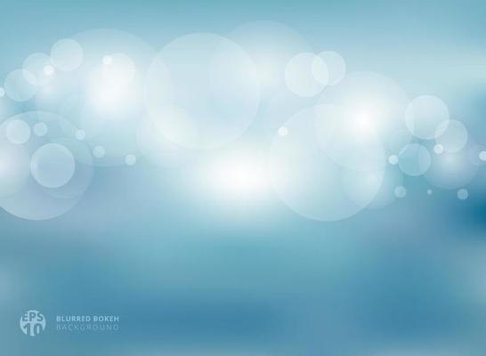 Abstract blue blurred with bokeh background.
