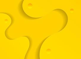 Abstract wavy geometric dynamic 3D yellow background. vector