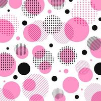 Abstract modern pink, black dots pattern with lines diagonally on white background. Vector illustration