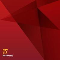 Abstract background. Origami and polygon geometric red color overlap paper layer vector