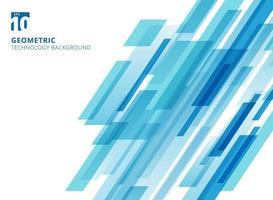 Abstract technology diagonally overlapped geometric squares shape blue colour on white background. vector