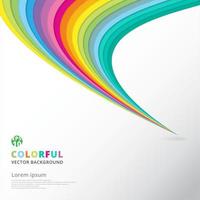 Abstract colorful lines pattern twist curve element speed motion on white background vector