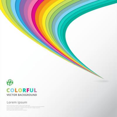 Abstract colorful lines pattern twist curve element speed motion on white background