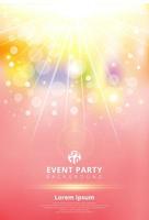 Template colorful party light shining from the top bokeh background vector