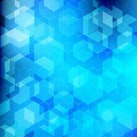 Abstract technology blue geometric hexagon pattern background. vector