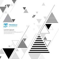 Abstract black and gray triangle composition layout on white background vector