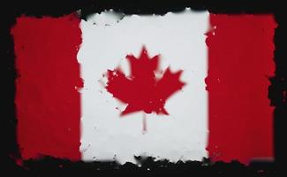 gotas de agua sobre fondo de bandera canadiense. poca profundidad de campo. enfoque selectivo. tonificado. foto