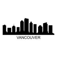 Vancouver skyline on white background vector