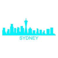 Sydney skyline on white background vector