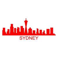 Sydney skyline on white background vector